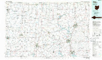 Piqua Ohio Historical topographic map, 1:100000 scale, 30 X 60 Minute, Year 1986