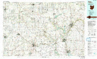 Piqua Ohio Historical topographic map, 1:100000 scale, 30 X 60 Minute, Year 1986
