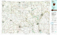 Piqua Ohio Historical topographic map, 1:100000 scale, 30 X 60 Minute, Year 1986