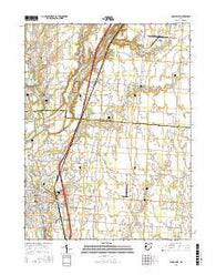 Piqua East Ohio Current topographic map, 1:24000 scale, 7.5 X 7.5 Minute, Year 2016