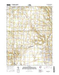 Piqua West Ohio Current topographic map, 1:24000 scale, 7.5 X 7.5 Minute, Year 2016