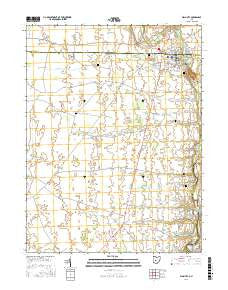 Plain City Ohio Current topographic map, 1:24000 scale, 7.5 X 7.5 Minute, Year 2016