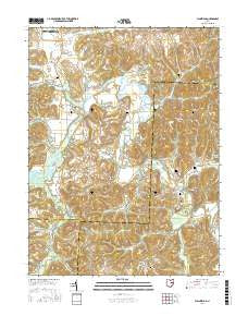 Plainfield Ohio Current topographic map, 1:24000 scale, 7.5 X 7.5 Minute, Year 2016