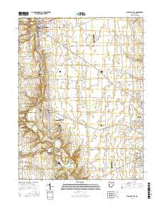 Pleasant Hill Ohio Current topographic map, 1:24000 scale, 7.5 X 7.5 Minute, Year 2016