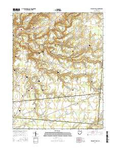 Pleasant Plain Ohio Current topographic map, 1:24000 scale, 7.5 X 7.5 Minute, Year 2016
