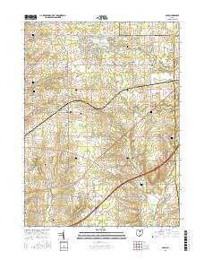 Polk Ohio Current topographic map, 1:24000 scale, 7.5 X 7.5 Minute, Year 2016
