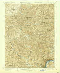 Pomeroy Ohio Historical topographic map, 1:62500 scale, 15 X 15 Minute, Year 1907