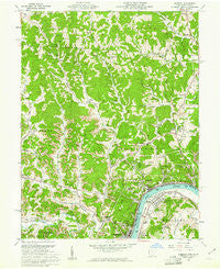 Pomeroy Ohio Historical topographic map, 1:24000 scale, 7.5 X 7.5 Minute, Year 1960