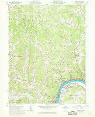 Pomeroy Ohio Historical topographic map, 1:24000 scale, 7.5 X 7.5 Minute, Year 1960