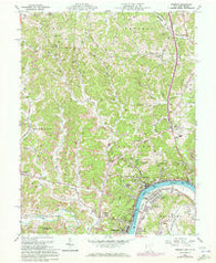 Pomeroy Ohio Historical topographic map, 1:24000 scale, 7.5 X 7.5 Minute, Year 1960