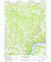 Pomeroy Ohio Historical topographic map, 1:24000 scale, 7.5 X 7.5 Minute, Year 1960