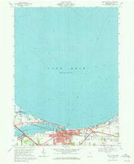 Port Clinton Ohio Historical topographic map, 1:24000 scale, 7.5 X 7.5 Minute, Year 1969