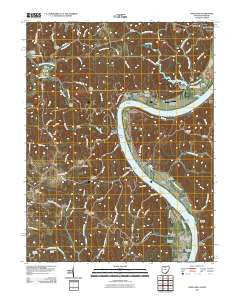 Portland Ohio Historical topographic map, 1:24000 scale, 7.5 X 7.5 Minute, Year 2010