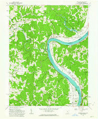 Portland Ohio Historical topographic map, 1:24000 scale, 7.5 X 7.5 Minute, Year 1960