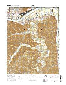 Portsmouth Ohio Current topographic map, 1:24000 scale, 7.5 X 7.5 Minute, Year 2016