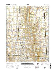 Powell Ohio Current topographic map, 1:24000 scale, 7.5 X 7.5 Minute, Year 2016