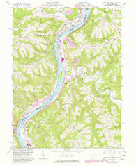 Powhatan Point Ohio Historical topographic map, 1:24000 scale, 7.5 X 7.5 Minute, Year 1960