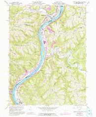Powhatan Point Ohio Historical topographic map, 1:24000 scale, 7.5 X 7.5 Minute, Year 1960