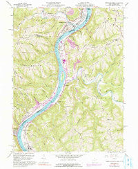 Powhatan Point Ohio Historical topographic map, 1:24000 scale, 7.5 X 7.5 Minute, Year 1960