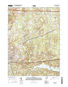 Ravenna Ohio Current topographic map, 1:24000 scale, 7.5 X 7.5 Minute, Year 2016