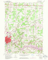 Ravenna Ohio Historical topographic map, 1:24000 scale, 7.5 X 7.5 Minute, Year 1960