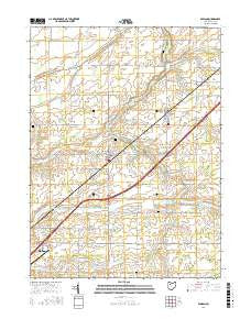 Rawson Ohio Current topographic map, 1:24000 scale, 7.5 X 7.5 Minute, Year 2016