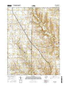 Reily Ohio Current topographic map, 1:24000 scale, 7.5 X 7.5 Minute, Year 2016