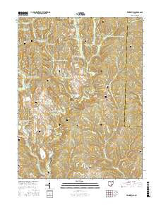 Reinersville Ohio Current topographic map, 1:24000 scale, 7.5 X 7.5 Minute, Year 2016