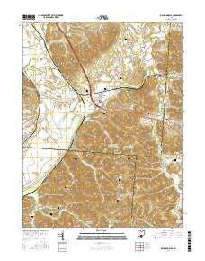 Richmond Dale Ohio Current topographic map, 1:24000 scale, 7.5 X 7.5 Minute, Year 2016