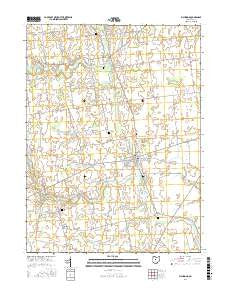 Richwood Ohio Current topographic map, 1:24000 scale, 7.5 X 7.5 Minute, Year 2016