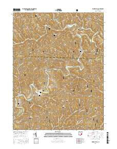 Rinard Mills Ohio Current topographic map, 1:24000 scale, 7.5 X 7.5 Minute, Year 2016