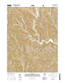 Ringgold Ohio Current topographic map, 1:24000 scale, 7.5 X 7.5 Minute, Year 2016