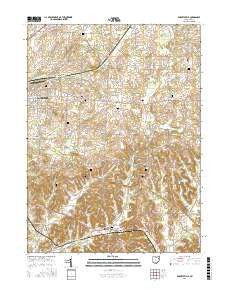 Robertsville Ohio Current topographic map, 1:24000 scale, 7.5 X 7.5 Minute, Year 2016