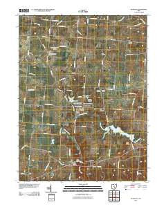 Rushville Ohio Historical topographic map, 1:24000 scale, 7.5 X 7.5 Minute, Year 2010