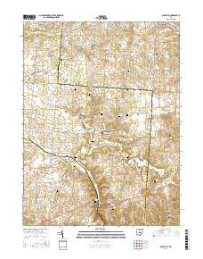 Rushville Ohio Current topographic map, 1:24000 scale, 7.5 X 7.5 Minute, Year 2016