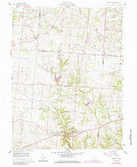 Rushville Ohio Historical topographic map, 1:24000 scale, 7.5 X 7.5 Minute, Year 1961
