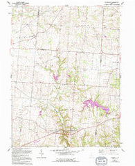 Rushville Ohio Historical topographic map, 1:24000 scale, 7.5 X 7.5 Minute, Year 1961