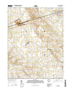 Sabina Ohio Current topographic map, 1:24000 scale, 7.5 X 7.5 Minute, Year 2016