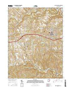 Saint Clairsville Ohio Current topographic map, 1:24000 scale, 7.5 X 7.5 Minute, Year 2016
