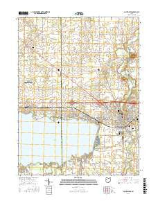 Saint Marys Ohio Current topographic map, 1:24000 scale, 7.5 X 7.5 Minute, Year 2016