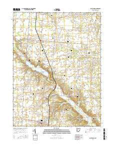 Saint Paris Ohio Current topographic map, 1:24000 scale, 7.5 X 7.5 Minute, Year 2016