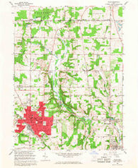 Salem Ohio Historical topographic map, 1:24000 scale, 7.5 X 7.5 Minute, Year 1966