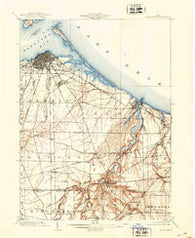 Sandusky Ohio Historical topographic map, 1:62500 scale, 15 X 15 Minute, Year 1904