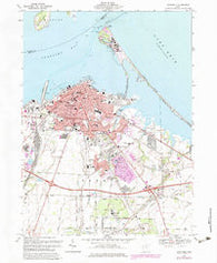 Sandusky Ohio Historical topographic map, 1:24000 scale, 7.5 X 7.5 Minute, Year 1969