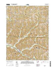 Scio Ohio Current topographic map, 1:24000 scale, 7.5 X 7.5 Minute, Year 2016