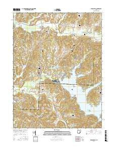 Senecaville Ohio Current topographic map, 1:24000 scale, 7.5 X 7.5 Minute, Year 2016