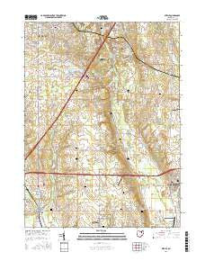 Seville Ohio Current topographic map, 1:24000 scale, 7.5 X 7.5 Minute, Year 2016
