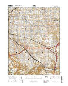 Shaker Heights Ohio Current topographic map, 1:24000 scale, 7.5 X 7.5 Minute, Year 2016