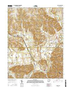 Shandon Ohio Current topographic map, 1:24000 scale, 7.5 X 7.5 Minute, Year 2016