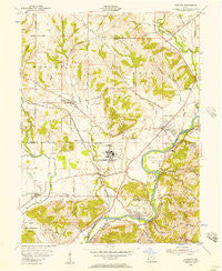 Shandon Ohio Historical topographic map, 1:24000 scale, 7.5 X 7.5 Minute, Year 1955